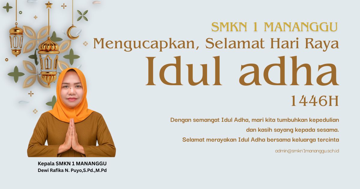 Pesan Kepala Sekolah SMKN 1 Mananggu dalam Menyambut Hari Raya Idul Adha
